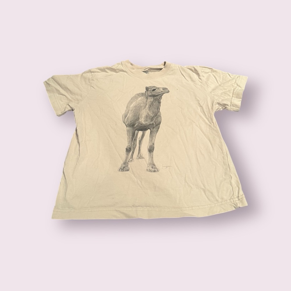 Youth The Nature Collection Beige Camel Graphic Print T-Shirt